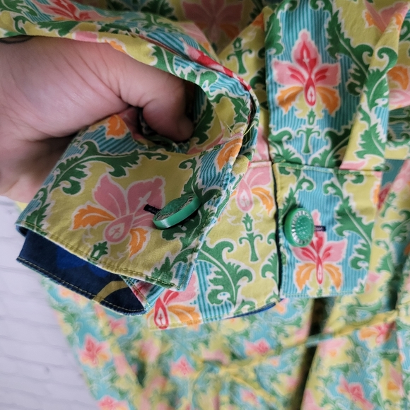 MATILDA JANE | Green Acres mock collar pintuck pleat waist tie garden tunic top - Picture 5 of 8